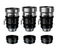 Set d'objectifs cinéma anamorphiques SIRUI IronStar T1.9 1.5X, 35mm+40mm+60mm, plein format, mise au point manuelle, monture native PL avec monture interchangeable EF (effet de flare bleu) IRON-SET-B