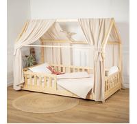 Sevira Kids - Set Double Ciel de lit cabane en Gaze de Coton Duo Made in France