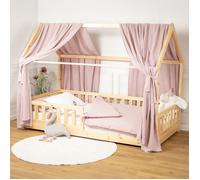Sevira Kids - Set Double Ciel de lit cabane en Gaze de Coton Duo Made in France
