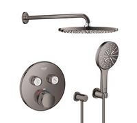 Set douche à effet de pluie avec bras Grohe Rainshower 26066A00, mitigeur bain-douche Grohe Grohtherm SmartControl 29119A00, 26574A00, 27057A00, 27074A00, 28362A01