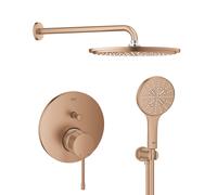 Set douche à effet de pluie avec bras Grohe Rainshower 26066DL0, mitigeur bain-douche Grohe Essence 24058DL1, 26574DL0, 26658DL0, 28388DA1
