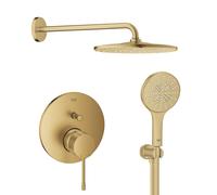 Set douche à effet de pluie avec bras Grohe Rainshower 26558GN0, mitigeur bain-douche Grohe Essence 24058GN1, 26574GN0, 26658GN0, 28362GL1