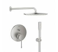 Set douche à effet de pluie Grohe Rainshower 26066DC0, mitigeur bain-douche Grohe Essence 24058DC1, 26658DC0, 27400DC0, 28362DC1