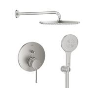 Set douche à effet de pluie Grohe Rainshower 26066DC0, mitigeur bain-douche Grohe Essence 24058DC1, 26574DC0, 26658DC0, 28362DC1