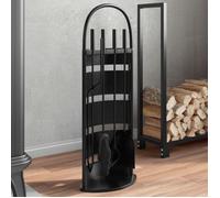 Set d'outils de cheminée 5 pcs 23x15x66 cm acier