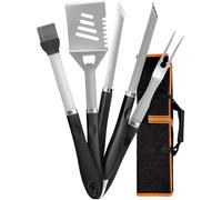 Set d'Outils de Grill | Set D'Outils Inoxydables pour Cuisson Au Grill | Ustensiles De Cuisine Extérieure Légers avec Poignées Anti-Chaleur Et Design Ergonomique pour Pique-Nique en Plein Air