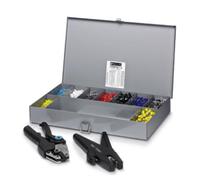 Set d'outils de sertissage Phoenix Contact CRIMPSET 6 1202072 avec assortiment d'embouts dans une mallette en métal, pince