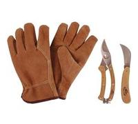 Set d'outils pour tailler avec gant en cuir G
