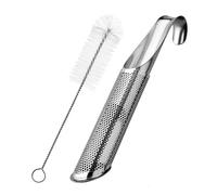 Set d'œufs pour infuser les feuilles volantes, filtre en maille en acier inoxydable avec crochet de suspension et brosse de nettoyage, œuf en acier inoxydable avec brosse