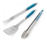 Couverts à barbecue barbecook Lagoon acier inoxydable / bleu clair Set 3 pièces