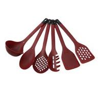 Set d'Ustensiles de Cuisine 6 Pièces en Silicone Résistant avec Support Cheffinger Bordeaux Bordeaux