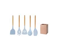 Set d'ustensiles de cuisine en bois avec pot de rangement 32 cm Fackelmann