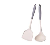 Set d'ustensiles de cuisine en silicone Ensemble de cuillères à soupe, spatule en Silicone gris blanc, poêle antiadhésive, outils cuisine 1/2/3/4(Plum)