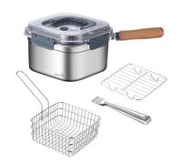 Set d'ustensiles de cuisine pour camping - Casserole carrée pour camping - 2500 ml - Poêle légère antiadhésive - Ensemble de cuisine multifonction pour randonnée, équipement de camping, marmite