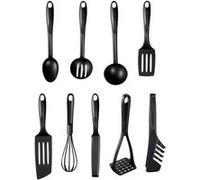 Set d'ustensiles de cuisine - Tefal - Bienvenue - Noir - Résistants à la chaleur - Faciles à nettoyer Noir