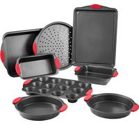 VEVOR Ensemble de moules à pâtisserie en acier au carbone antiadhésif 8 pcs noir