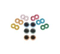 Rico Design 3 paires d'yeux de sécurité - 12 mm - 6 couleurs au choix