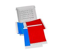 Set Economique! Bracelets d’admission GA Event Solutions en Tyvek, 500+500 pièces, rouge + bleu clair