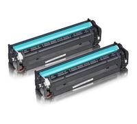 Set économique compatible avec HP CB540AD / 125A contient 2x Cartouche toner