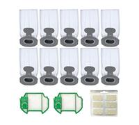 Set économique de sacs à poussière pour l'aspirateur à batterie Vorwerk Kobold VK7 - Sacs à poussière avec préfiltre et pastilles parfumées compatibles avec le type FP7 Set d'accessoires (10 pcs.)