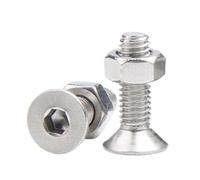 Set Écrou Vis Tête Fraisée Allen Inox 304, Type Plate
