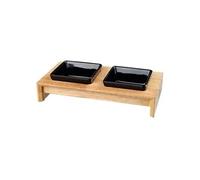 Trixie Set d'Ecuelle pour Chien Noir 28 × 5 × 15 cm 2 × 0,2 L