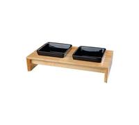 Trixie Set d'écuelles pour chien – 2×0,4 L – 36×19×7 cm – Noir