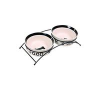Trixie Ensemble de deux gamelles Eat on Feet pour chien en céramique 1,6 l multicolore