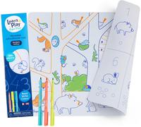 Set éducatif réversible Les Chiffres 100% Silicone-3 Feutres coloriage effaçable et +3 Ans-Version bilingue Français Anglais-méthode Montessori-Set 40x30 cm