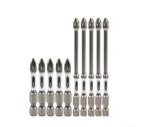 Set Embouts Magnétiques 50-100mm Pour Visseuse Électrique | Acier allié traité, finition phosphate , queue 6.35mm, compatible pour change rapide, usage intensif(50mm+100mm)