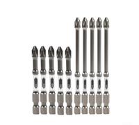 Set Embouts Magnétiques 50-100mm Pour Visseuse Électrique | Acier allié traité, finition phosphate , queue 6.35mm, compatible pour change rapide, usage intensif(65mm+100mm)