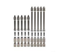 Set Embouts Magnétiques 50-100mm Pour Visseuse Électrique | Acier allié traité, finition phosphate , queue 6.35mm, compatible pour change rapide, usage intensif(75mm+100mm)