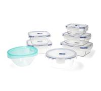 Set en verre hermétique 7 pièces 0,38 + 0,76 + 0,82 + 0,92 + (2 x1,22) L + 1 ensaladera 17cm