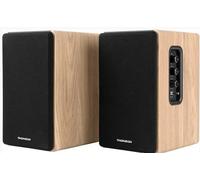 THOMSON Cosy Enceintes Bibliothèque 150W Stéréo, Bluetooth 5.3, Lecture USB, Télécommande,recommandé pour smatphone,PC et Platine Vinyle, Finition Bois - WS902DUO