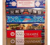 Set Encens Satya Nag Champa aastha Encens Chandan Natural Ware 90 g