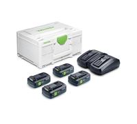 Set Énergie 18V 4 Batteries 4 Ah BP 18 TBX 4 Ah + TCL 6 DUO FESTOOL