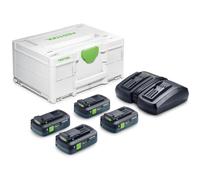 Set énergie 18V (4x 4,0 Ah) avec chargeur double SYS 18V - FESTOOL 578823
