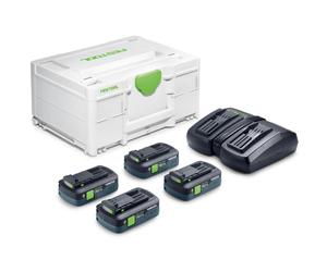Set énergie 18V (4x 4,0 Ah) avec chargeur double SYS 18V - FESTOOL 578823