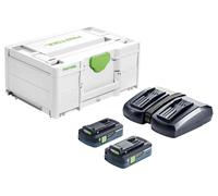 Set énergie SYS 18V 2x4Ah / TCL 6 Duo en coffret SYSTAINER 3 - FESTOOL - 577109
