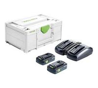 Set énergie SYS 18V 2x4Ah / TCL 6 Duo en coffret SYSTAINER 3 - FESTOOL - 577109 Noir G