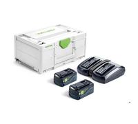 Festool Set énergie SYS 18V – 2 batteries 5Ah, chargeur rapide, coffret SYSTAINER SYS3 (577707)