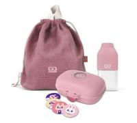 Set goûter enfant rose + accessoires