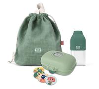 Set goûter enfant vert + accessoires