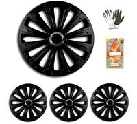 Set ENJOLIVEURS DE 16 Pouces pour Voiture ENJOLIVEUR DE Roue Coupes DE Roues DE Pneu 175/70 R16 CC940 Couverture DE Roue ENJOLIVEURS Total Noir 1 BOÎTE DE 4 PIÈCES Peinture À l'eau en MATÉRIAU ABS
