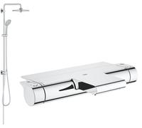Set ensemble de douche Grohe Euphoria 27421002, mitigeur bain-douche Grohe Grohtherm 2000 34464001