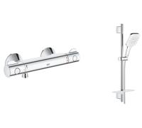 Set ensemble de douche Grohe Vitalio SmartActive 26596000, mitigeur de douche Grohe Grohtherm 800 34558000