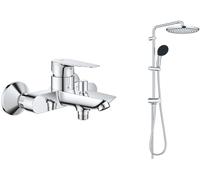 Set ensemble de douche Grohe Vitalio Start System 26680001, mitigeur bain-douche Grohe Start Edge 24198001