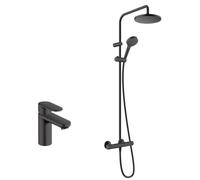 Set ensemble de douche Hansgrohe Vernis Blend 26089670, mitigeur de lavabo Hansgrohe Vernis Blend 71580670