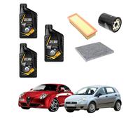 Set Entretien 3 Filtres +3L Huile 5W30 Selenia pour Alfa Mito Fiat G / Punto 1.2