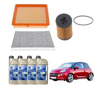 Set Entretien 3 Filtri BOSCH + 4LT Olio Motore OPEL 5W30 pour Opel Adam 1.4 LPG